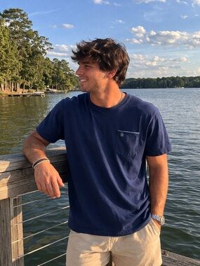 Original Penguin Men’s Navy Short-Sleeve Pocket Tee